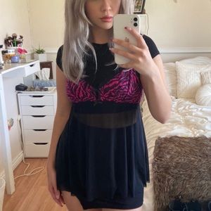 Zebra Print Lingerie Top